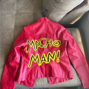 Macho man Randy savage costume leather jacket for